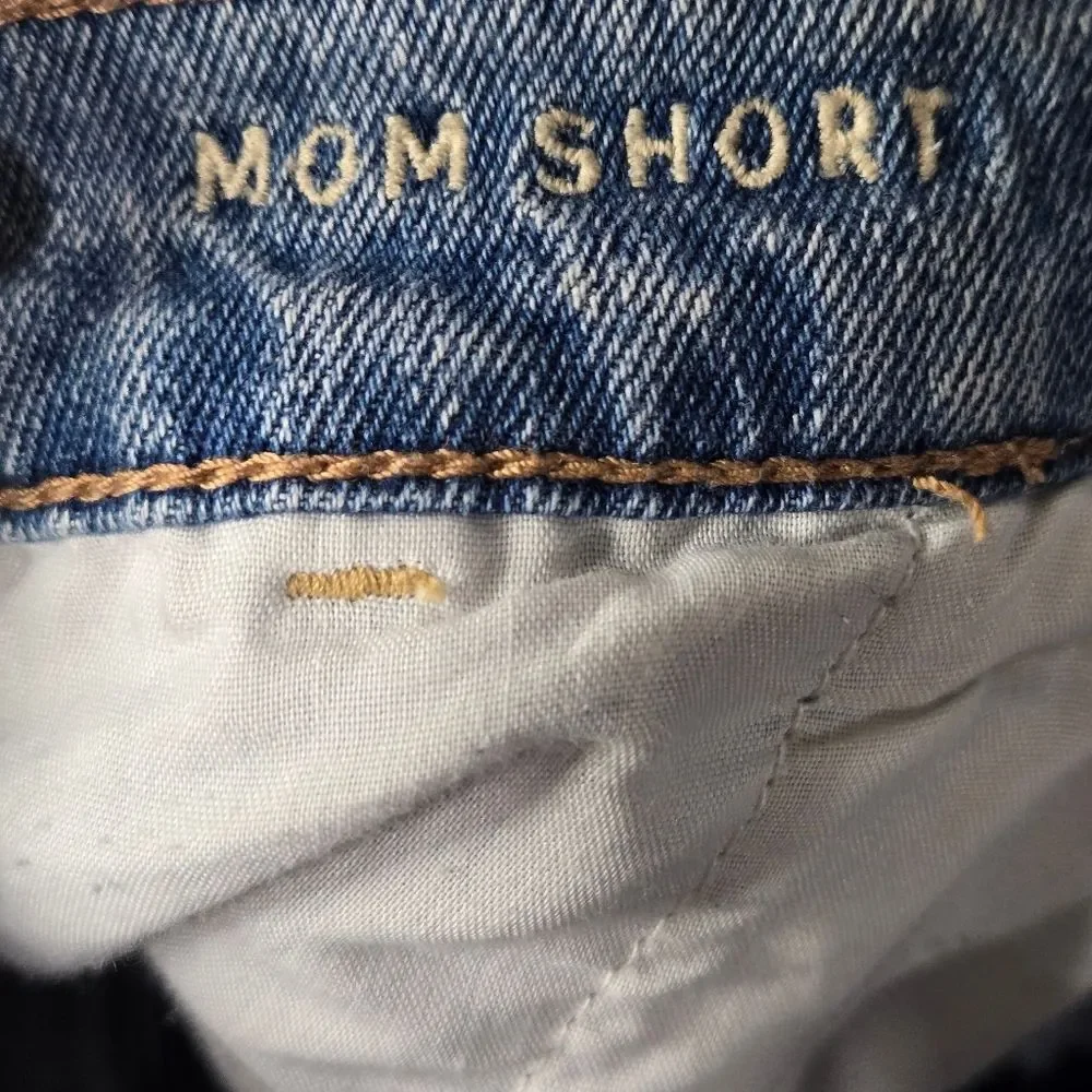 American Eagle Outfitters Women's Blue Denim Mom Shorts